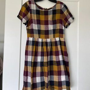 Madewell Checkered Songbird Dress (Size 4)
